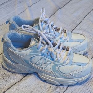 New Balance Gray and White Sneakers